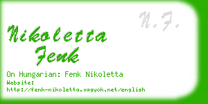 nikoletta fenk business card